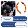 Car Steering Wheel Cover, 2PCS Suede Leather Split Anti-Skid Clip
