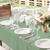 2 Pcs Sage Green Tablecloth Plastic 54 ×108 Inches Rectangle