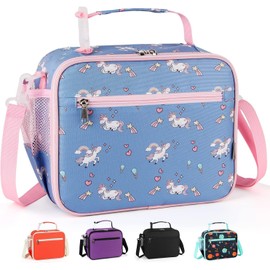 hombrima Insulated Lunch Box Bag, Kids Thermal Cool Bags with Adjustable Strap for Adults Children Women Men Boys Girls School Office Outdoor(Lpony)