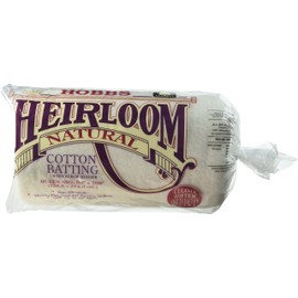 Hobbs HNS90 Batting Heirloom Natural Unbleached Cotton with Scrim, 90" x 108"