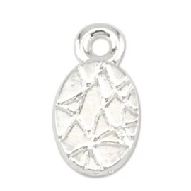 Beadalon Bail, 6 Beadalon Silver Plated Small 6x11.5mm Earring Glue-on Oval Flat Bails