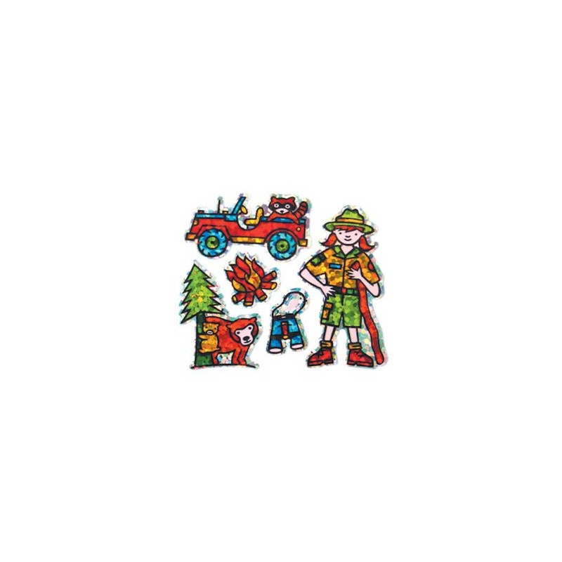 Bulk Roll Prismatic Stickers, Mini Park Ranger (100 Repeats)