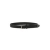Beams Heart Men's Leather Belt, Mesh Elastic Belt, Black