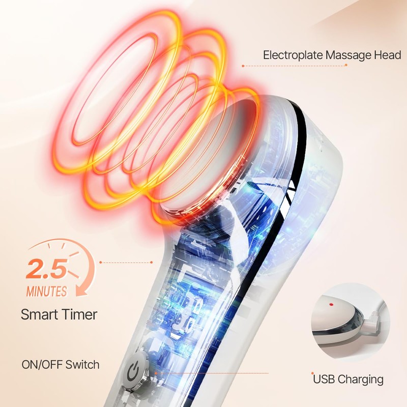 TOUCHBeauty Hot & Cold Facial Massager - Handheld Vibration Skin