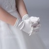 Girl's Holiday, Wedding, or Pageant White Satin Gloves Princess Glove