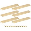 QUARKZMAN Cupboard Finger Edge Pull, 6 Pieces 200 mm /