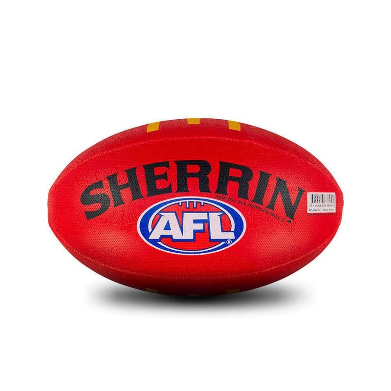 Sherrin AFL Replica All Surface Football, Red, Size 2