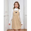 Milumia Girl Corduroy Crisscross Overall Dress with Pocket Khaki 9