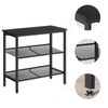 HOOBRO End Table, 3-Tier Narrow Side Table, Nightstand with 2
