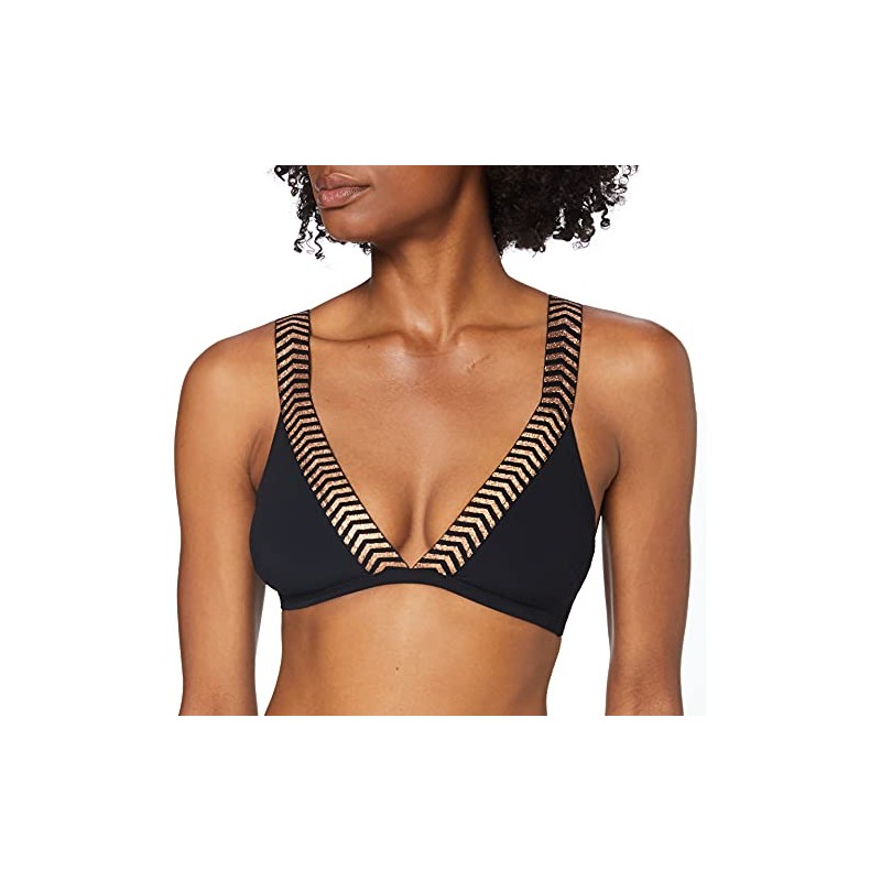 Sloggi Women's Mili Atoll Triangle Bikini Top, black