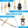 PATIKIL M10 Fine Thread Lamp Pipe, 10 Pack 25mm Threaded