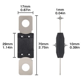 VEXUNGA Mega Fuse 150A MEGA/AMG/ANM Screw Fuse 150 Amp 150Amp High Current Strip Bolt-on Fuses for Cars (Pack of 2pcs)