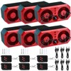 Qualirey 6 Pcs Solar Outdoor Motion Sensor Alarm Motion Sensor