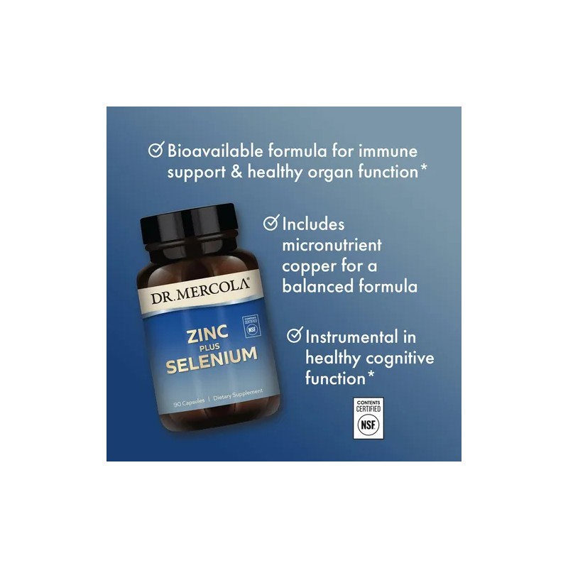 Dr. Mercola Zinc Plus Selenium 90 Cápsulas