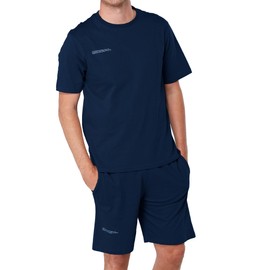 The Essentials Wardrobe Mens TEW Shorty Pyjamas - Navy - Small