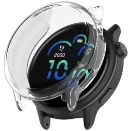 2Pack Case Compatible with Garmin Vivoactive 6 Screen Protector Case Soft TPU Plated All-Around Protective Screen Cover Bumper Shockproof Anti-Drop for Women Men (Clear Pink)