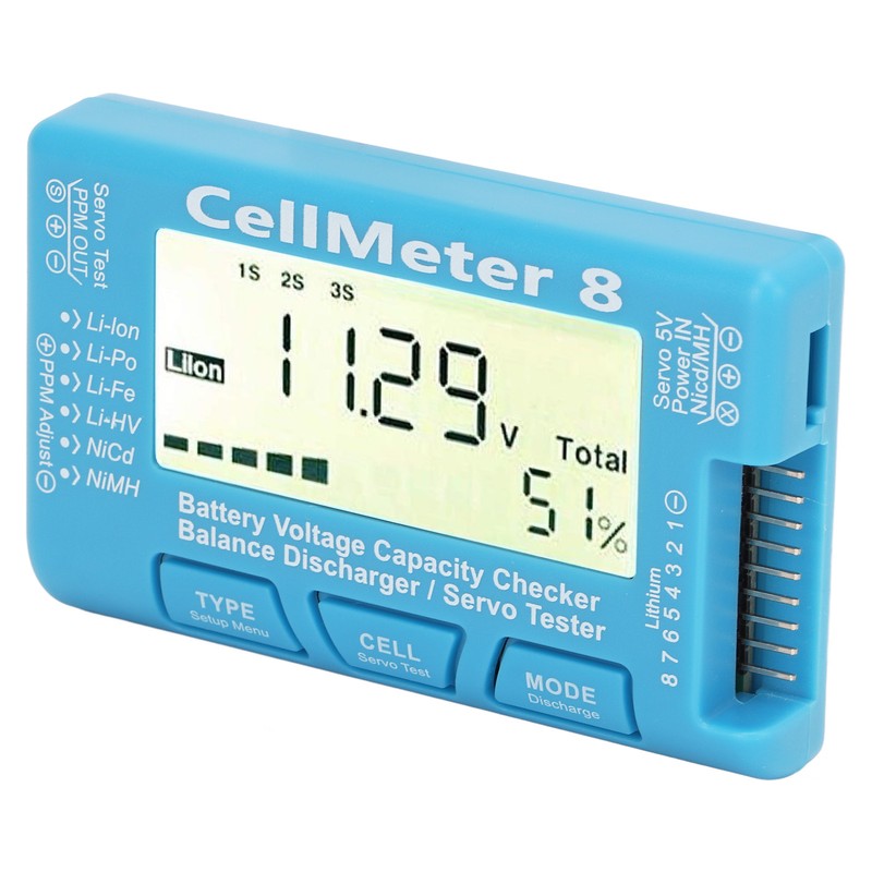 Digital Battery Capacity Checker Voltage Tester Meter for LiPo Life