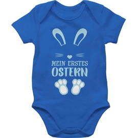 Shirtracer - Easter Baby - My First Easter Bunny Blue - Short-Sleeved Baby Bodysuit for Boys and Girls [German Language Version] - 02 Blue (Royal Blue)