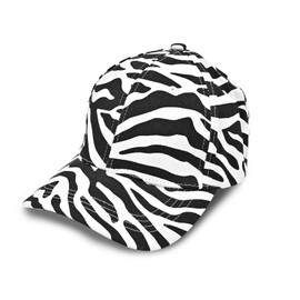 Yonchic Zebra Print Unisex Adjustable Baseball Cap, Animal Print Washed Cotton Baseball Caps for Women Men, Cute Summer Hats