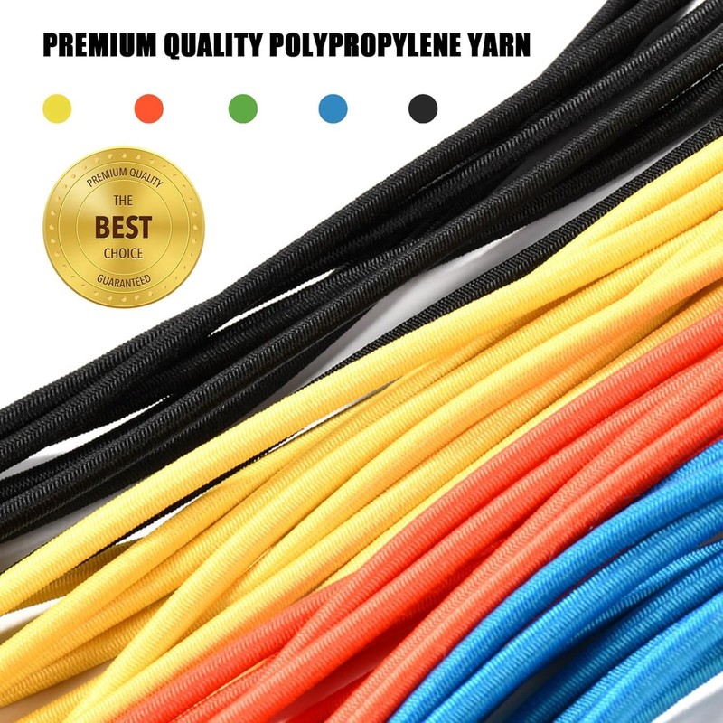 12 Pcs Small Bungee Cords with Hooks, 25cm Mini Adjustable