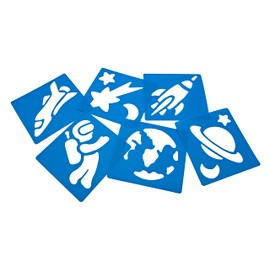 Washable Plastic Stencils | Space Themed | Pack of 6