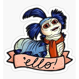 Ello - Labyrinth Worm - Sticker Graphic - Auto, Wall, Laptop, Cell, Truck Sticker for Windows, Cars, Trucks