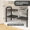 KOSIWU Expandable Under Sink Organizer, 2 Tier Under Sink Shelf