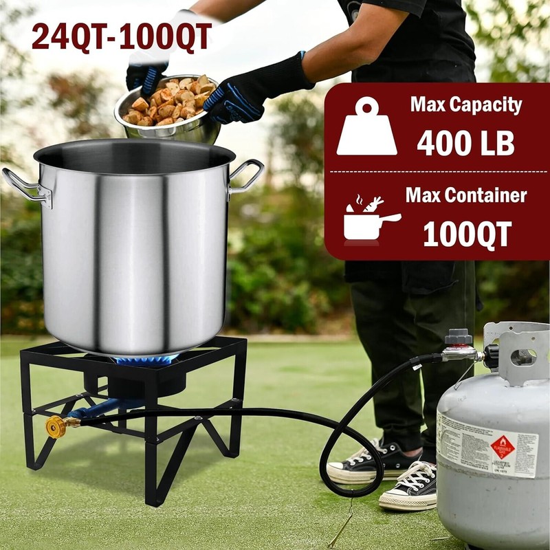 Sonret Single Burner Propane gas Stove-Square outdoor propane burner heavy