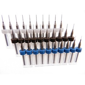 30pk Tungsten Carbide Micro Drill Bits 10 each .2mm .3mm .4mm 1/8" Shank for Modeling Watch Repair JEWELRY MAKING CRAFTS CNC FR4 Circuit Boards MODEL TRAINS
