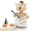 Kuhnert - Hamster Smoker Figurine Solid Wood Turned 13 cm