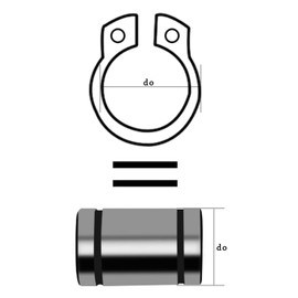 175 pcs E Clips Retaining Snap Opening Ring Circlip Kit with a Storage Box, Assorted 15 Sizes | Blackened Oxidized Coating Steel