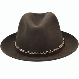 Bailey 1922 Acker Fedora Litefelt Hat Wool Felt Hat Rain Hat Outdoor Hat S (54-55 cm) - Brown), Midnight Brown
