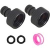3/4 Inch Garden Hose Quick Connector Kit 2-Piece Plastic