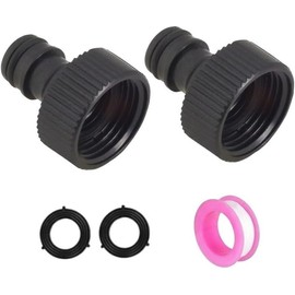3/4 Inch Garden Hose Quick Connector Kit 2-Piece Plastic