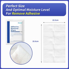 Adhesive Remover Wipes - Skin Adhesive Remover for Sensitive Skin,Medical Adhesive Remover for Bandage,Tape,Dressings,and Ostomy Residue,Sting-Free & Gentle