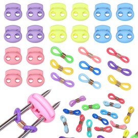 CESUSME 32 Pcs Knitting Needle Stoppers, 4 Colors Knitting Stitch Stoppers, Cute Silicone Knit Stoppers Stitch Stoppers for Sewing Knitting Crafts