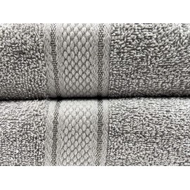 Sasma Home - Premium Hand Towels - 4 Pack 100% Cotton Hand Towel Set - Gym Towel Set - Premium Ring Spun Cotton Hand Towels - Large 50x90 cm Hand Towels (Silver)