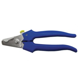 DOCAP Precision Cable Cutter, Stainless Steel Blades, 10mm Soft Cable Capacity, Spring-Loaded with Safety Lock, Blue