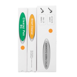 Duogalia 2 PCS Fiber Cleaner Fiber Optic Tools Cleaning Pen for 1.25 mm/ 2.5mm SC/ST/FC/LC/MU Connector Over 800 Cleans Fiber End Face Cleans & Optical Connector Cleans (Orange & Purple)