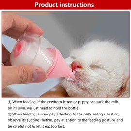 Pet Feeding Bottle for Puppies and Kittens,40ml Pink
