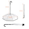 ZEFOXETO Pet Dog Transparent Umbrella, Clear Folding Adjustable Leash, Keeps
