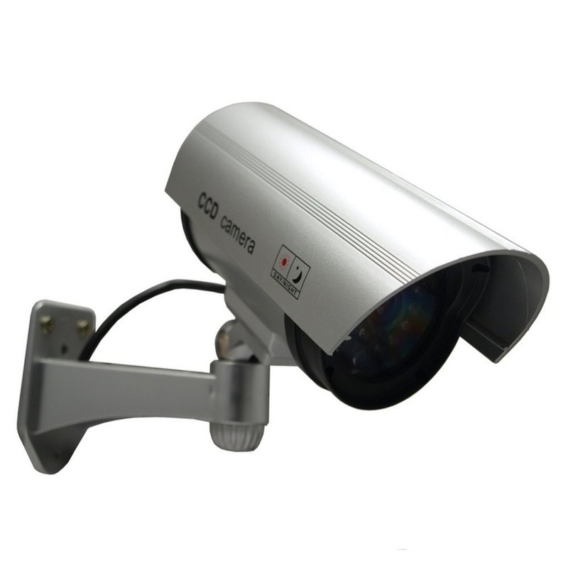 IR1100 Outdoor Brown Security Camera Camera CCTV Dummy With Flashing