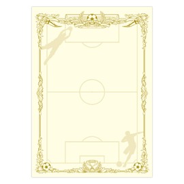 Sasagawa 10-1800 Awards Paper, Taka Mark, OA Compatible, For Soccer, Horizontal Writing, A4, 10 Sheets