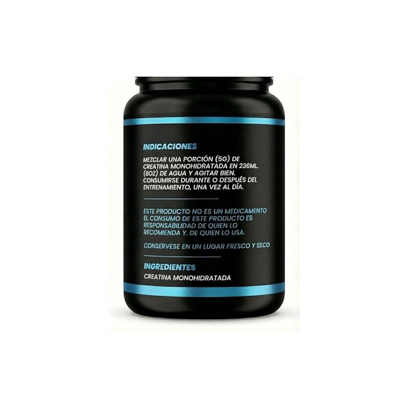 Creatina Monohidratada Alta Pureza | 100 Servicios | 500 g