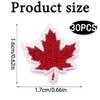 30PCS Mmaple Leaf Patch, Embroidered Iron-On Maple Leaf Embroidered Patch