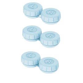 Vastsoon 3PCS Contact Lens Cleaner Accessories,Portable Contact Lens Case Replacement (Blue)