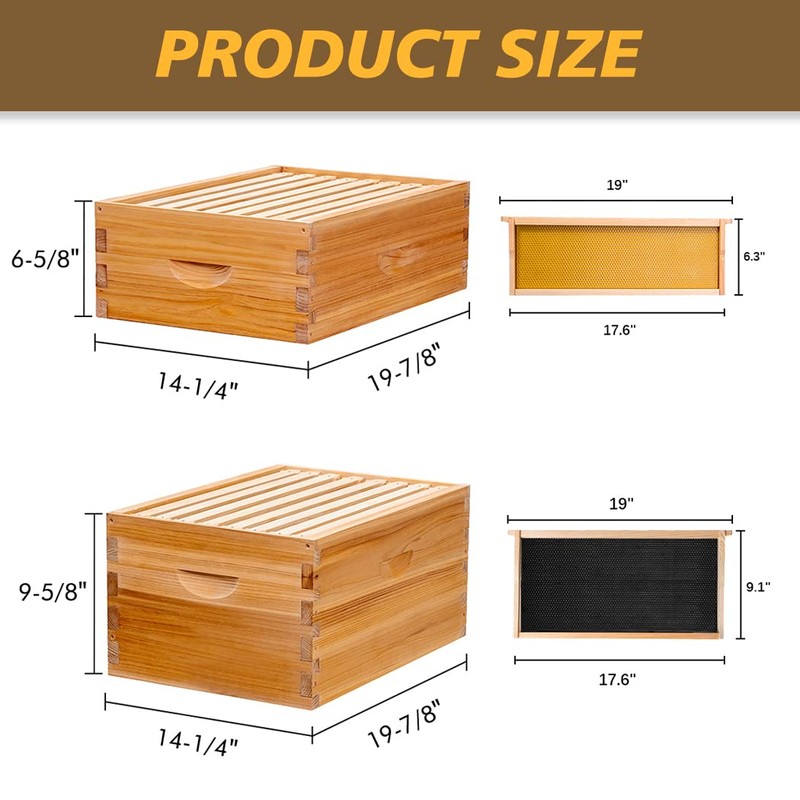 MayBee 8 Frame Screened Bottom Board Beehive Dipped in 100%