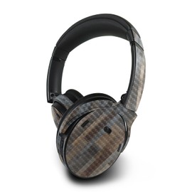 MightySkins Carbon Fiber Skin Compatible with Bose QuietComfort 45 Headphones Gray Wood | Protective, Durable Textured Carbon Fiber Finish | Easy to Apply | Made in The USA