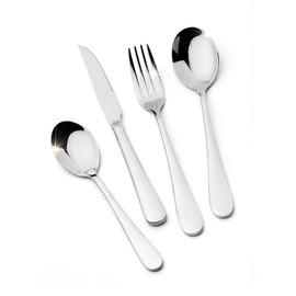 VIVANI 16 Piece Heavy Duty Silverware Set with Steak Knives for 4, Stainless Steel Cutlery Set, Modern Flatware Set, Utensils Set for Home, Dorms, Wedding, Party, Mirror Polished and Dishwasher Safe