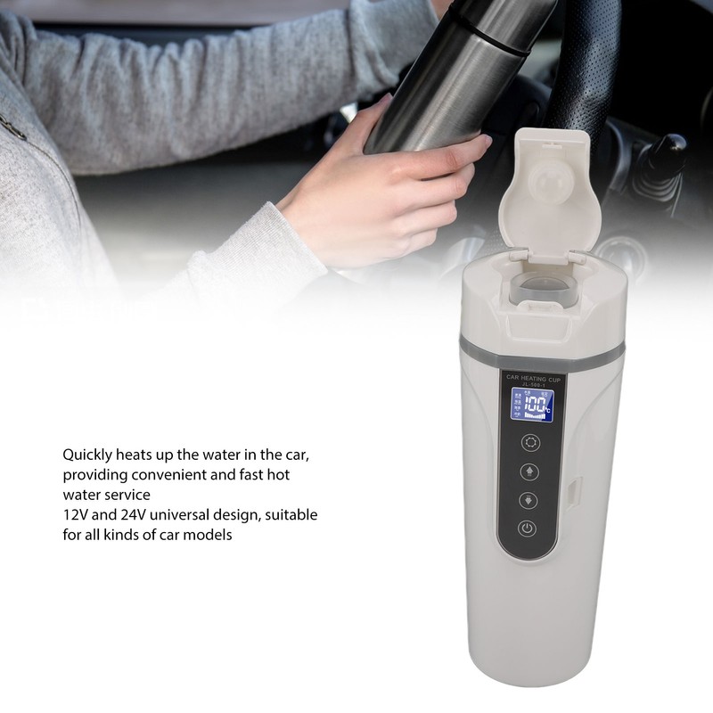500ml Intelligent Screen Display Car Electric Kettle Car Electric Hot